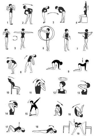 Un set de exerciții pentru osteochondroză